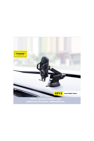 Foneng Cp13 360 Ayarlanabilir Vantuzlu Araç İçi Telefon Tutucu -