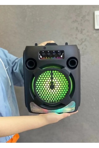 Gaman QS-615 Radyolu Şarjlı Speaker RGB Ledli Bluetooth Hoparlör