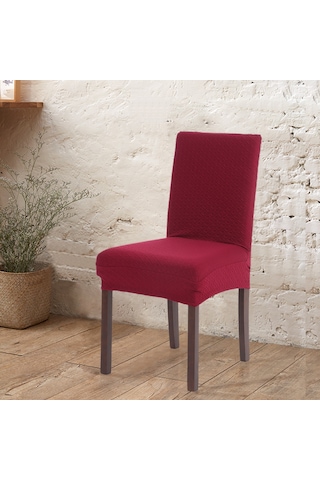 Lemestar Burgundy Yüksek Esnekli Kli Ti Ekli Örgü Sandalye Kılıfı - Ofi S, Restorant, Otel İçin - Yumuşak, Temizlendi Rme Kolay, Renk Kaybı Sız DiğER