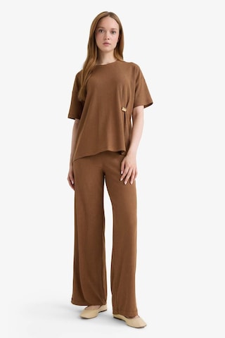 Defacto Straight Fit Bürümcük Pantolon E9890ax25aubn132 Kahve