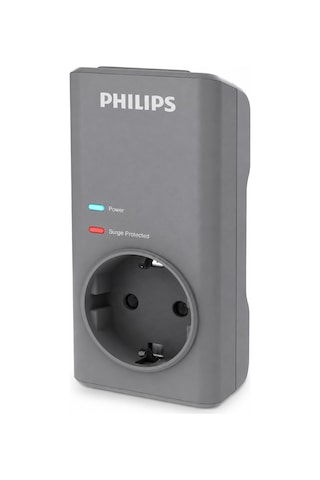 Phılıps Chp7010g/10 1140 Joule Tekli Akım Korumalı Priz, Gümüş 0