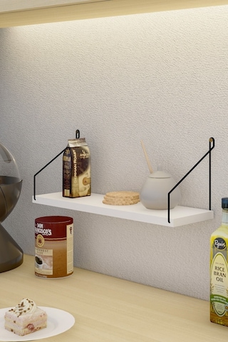 Duvar Rafı Kitaplık Mutfak Banyo Yaşam Alanı 3 'lü Set 15 X 40 Cm Beyaz