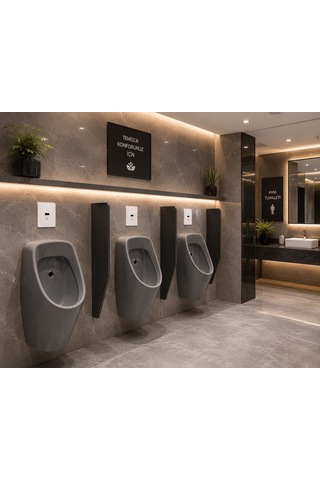 Fotoselli Ankastre Pisuvar Musluğu Beyaz Acar 01.02.301b Antrasit