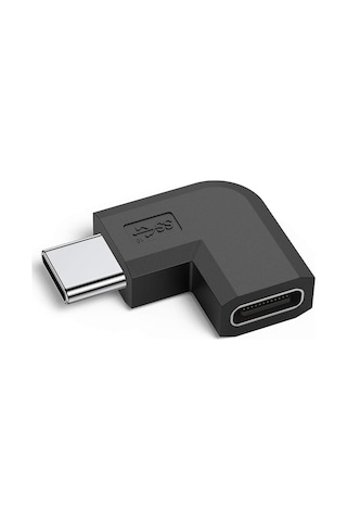 90 Derece L Tip Sağ Ve Sol Açılı Usb C Type-c Erkek - Dişi Adaptö