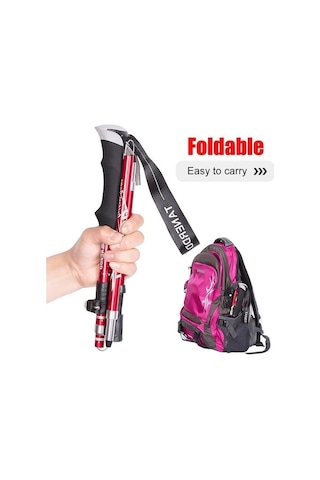 Novahub 250g Ultralight Mavi Teleskopik Kuzey Yürüyüş Batonu, Alüminyum Alaşım, Yürüyüş Ve Kamp İçin İdeal Mavi