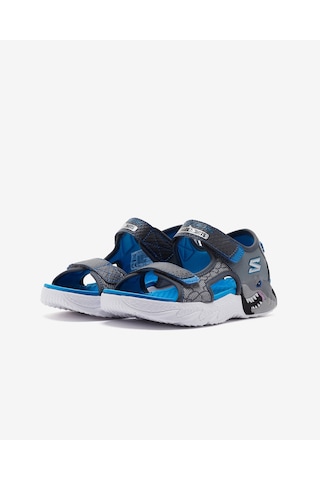 Skechers Creature - Splash Büyük Erkek Çocuk Gri Işıklı Sandalet 400614l Ccbl Gri