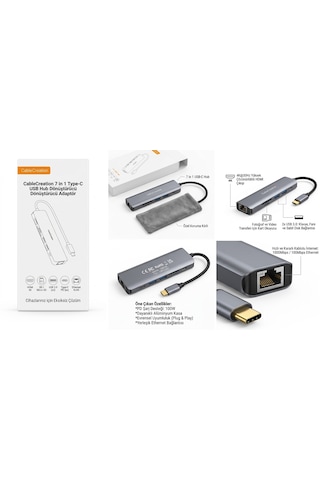 Cablecreation 7 İn 1 Type-c Usb Hub