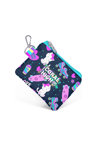 Coral High Kids Lacivert Pembe Kedili Paten Desenli Bozuk Para Çantası 21917