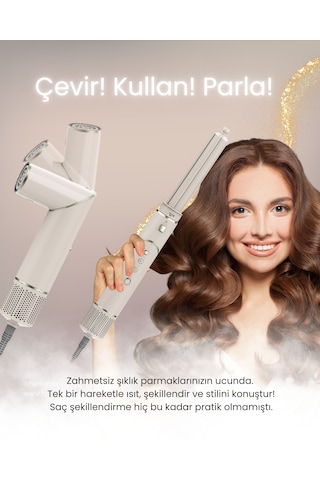 Mieco Aria 8ın1 Iyon Özellikli Saç Kurutma Ve Şekillendirme Seti