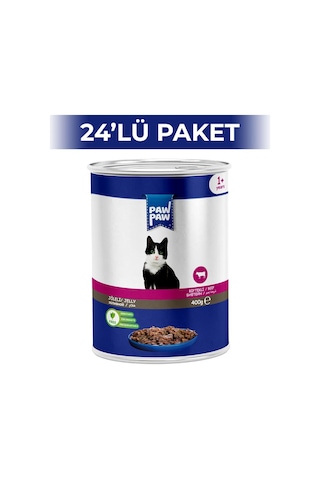 Paw Paw Jelly Biftekli Yetişkin Kedi Konserve Maması 24 x 400 G Paw Paw Jelly Biftekli Yetişkin Kedi Konserve Maması 24 x 400 G