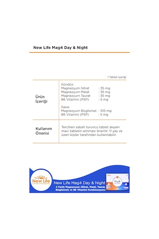 New Life Mag 4 Day 30 Tablet & Night 3 x 30 Tablet