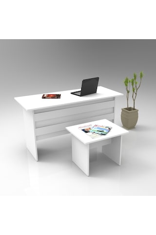 Yurudesign Vario AB Ofis Büro Masa Takımı Beyaz VO8-W