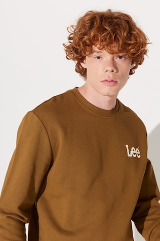 Lee Regular Fit Normal Kesim %100 Pamuk Bisiklet Yaka Tarçın Sweatshirt L81MRF84 Tarçın
