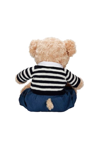 Sevimli Kıyafetli Peluş Ayı 37 Cm Yumuşacık Hediye Ayıcık Çok Renkli