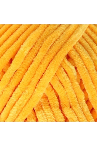 Büro Ev Ofis Hobi Dikiş Atölyesi İçin Kadife Sarı Bebek El Örgü İpi