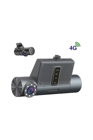 Techsmart Dahili 2 Kameralı + Harici 1 Kamera + 4g + H265 Mobil Araç Kamera Tch-bk6mzh-3ch-4g