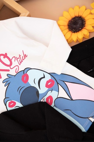 Karakter Baskılı Penye Ceketli - Penye Sweatshirt - Penye Pantolonlu Kız Çocuk 3lü Takım Siyah