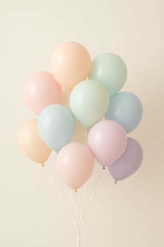 Karışık Makaron Balon Renk Soft Pastel Balon 10 Adet Çok Renkli