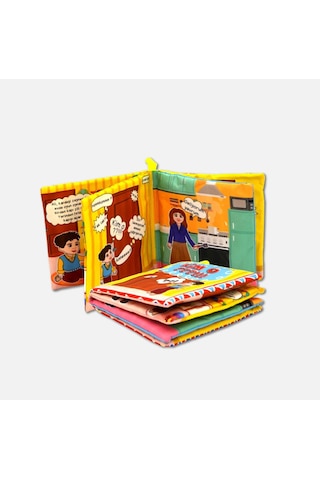 Tox Kim O Kumaş Sessiz Kitap T096 - Bez Kitap , Eğitici Oyuncak , Yumuşak Ve Hışırtılı