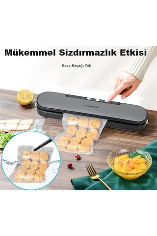 Küchen Pratic VS6910 Ev Tipi Elektrikli Vakum Makinesi - 10 Adet Vakum Poşeti Hediye