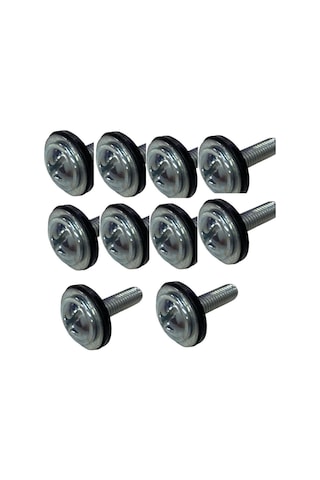 MOTOSİKLET KAPORTA VİDASI LASTİKLİ VE PULLU 6MM 2.5 CM 10 ADET