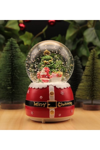 Hediyebiziz  Yılbaşı Kar Küresi Noel Işıklı Ve Müzikli Christmas Noel Baba 6