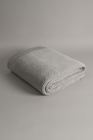 Miel Vizon Kenarı Ponponlu Çift Kişilik Battaniye 200x220 37110 Vizon