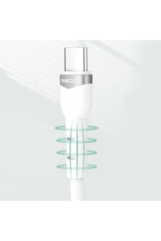 Recci RTC-P35CL 1 M Type-C To Lightning Pd Hızlı Şarj Özellikli Kablo Beyaz