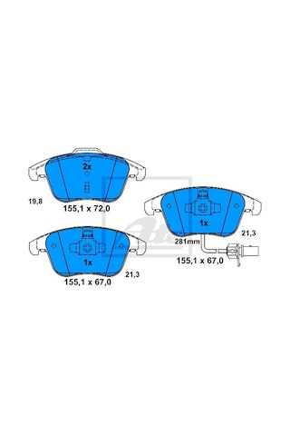 Audi A5 Ön Fren Balatası 1.8Tfsi 2.0Tdi 314 Mm Disk 2007-2015 Ate