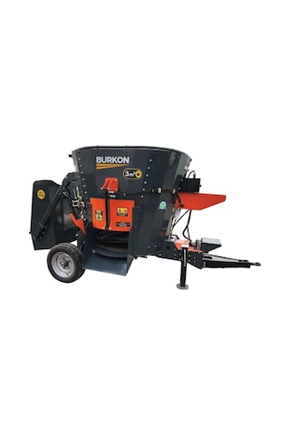 Burkon 3m³ 380v Ve Traktör Şaftlı Çekilir Yem Karma Makinesi