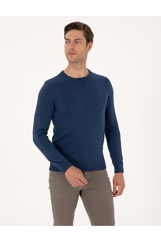 Pierre Cardin Erkek İndigo Melanj Kazak /triko 50315509-vr155 İndigo Melanj