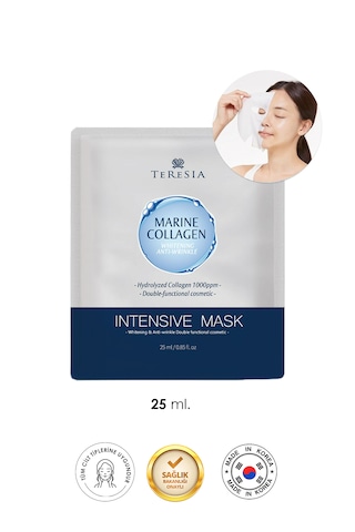 Marine Collagen Maske Yoğun Nem, Sıkılaştırıcı Etki Ve Parlak Cilt Bakım Maskesi