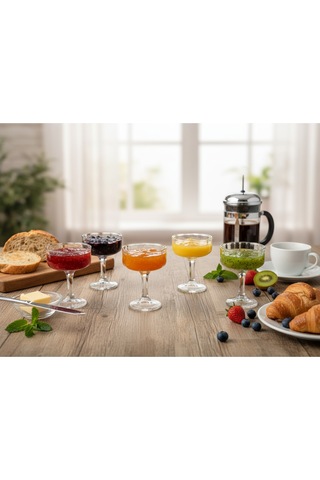Çnr Home Collection Lavin Sade Lokumluk-şekerlik 6 Lı Gri