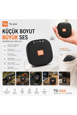 Triline Tg-444 Kablosuz Bluetooth Hoparlör Bisiklet Uyumlu Taşınabilir Outdoor Speaker Fm Radyo Usb/tf Kart Destekli