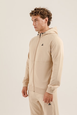 Airlife Saturn Ur7 Pro I Tam Boy Fermuarlı Erkek Kapüşonlu Sweatshirt Bej