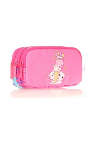 Kaukko Kids 3 Bölmeli Kalem Çantası Cube Ice Cream Pembe L8163