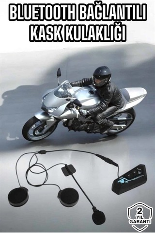 Kask Kulaklığı Motosiklet Intercom Interkom Dinleme Konuşma Özellikli Su Geçirmez 15506856