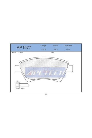 Apetech Ap1577 Fren Balata Ön Renault Kango Megane Ii 2002-2005