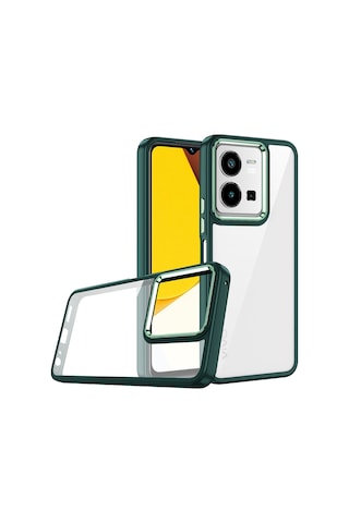Zore Vivo Y35 Kılıf Msra Flora Kapak - Yeşil Yeşil