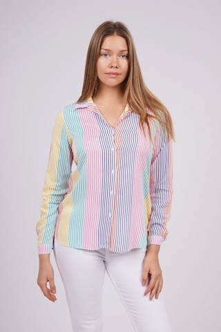 Gabria Kadın Çizgili Gömlek Pembe (545853155) Pembe