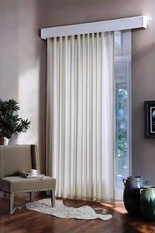 Luxe Saten Güneşlik Perde Ekru