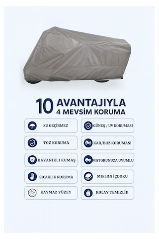 Sym Joymax 250 Arka Çanta Uyumlu Motosiklet Brandası 4 Mevsim Su Geçirmez Motor Brandası
