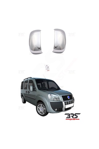 Fiat Doblo Uyumlu 2000-2010 Ayna Kapağı 2 Parça Abs Krom Kaplama