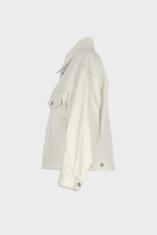 Ekru Patı Düğmeli Oversize Jean Ceket C 4538-247 Ekru