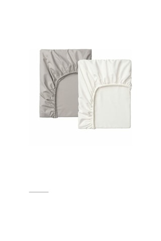 Lenast Lastikli Bebek Çarşafı Beyaz Ve Gri Renk 60x120 Cm