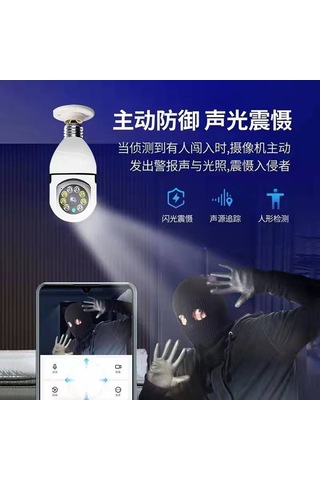 Skycity 1080p Hd Akıllı Ampul Kamera - 360 Derece Dönüş, Uzak Erişim, Tüm Renkli Gece Görüşü, Ev İçin Güvenlik Kamerası İngilizce Sürüm