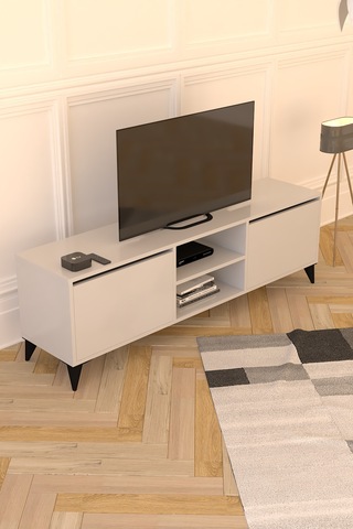 Enzo Tv Sehpası Tv Ünitesi Televizyon Sehpası Beyaz 160 Cm Beyaz