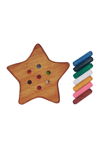 Çubuk Dizme Oyunu Ahşap Yıldız