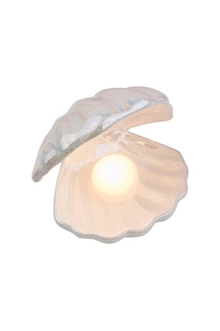 Agoodshop Seramik Kabuk Lambası Armut Gece Lambası Masaüstü Dekorasyon Fantasy Mermaid Peri Yatak Odası