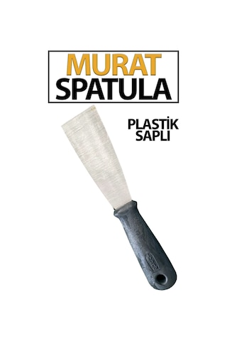 Plastik Saplı Spatula No 4 Ekonomik, Paslanmaz Ağız Genişliği 40 Mm